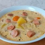 frankfurti leves zöldségekkel