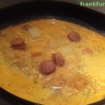 frankfurti leves savanyú káposztával, savanyú káposzta leves virslivel