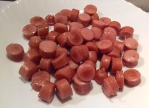 piritott virsli frankfurti leveshez